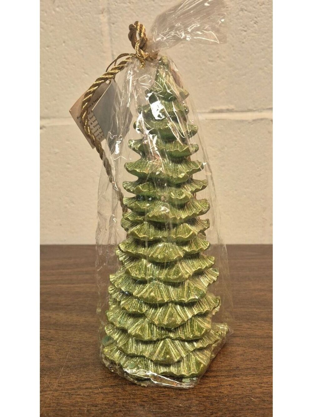 Green Christmas Tree Shaped Candle